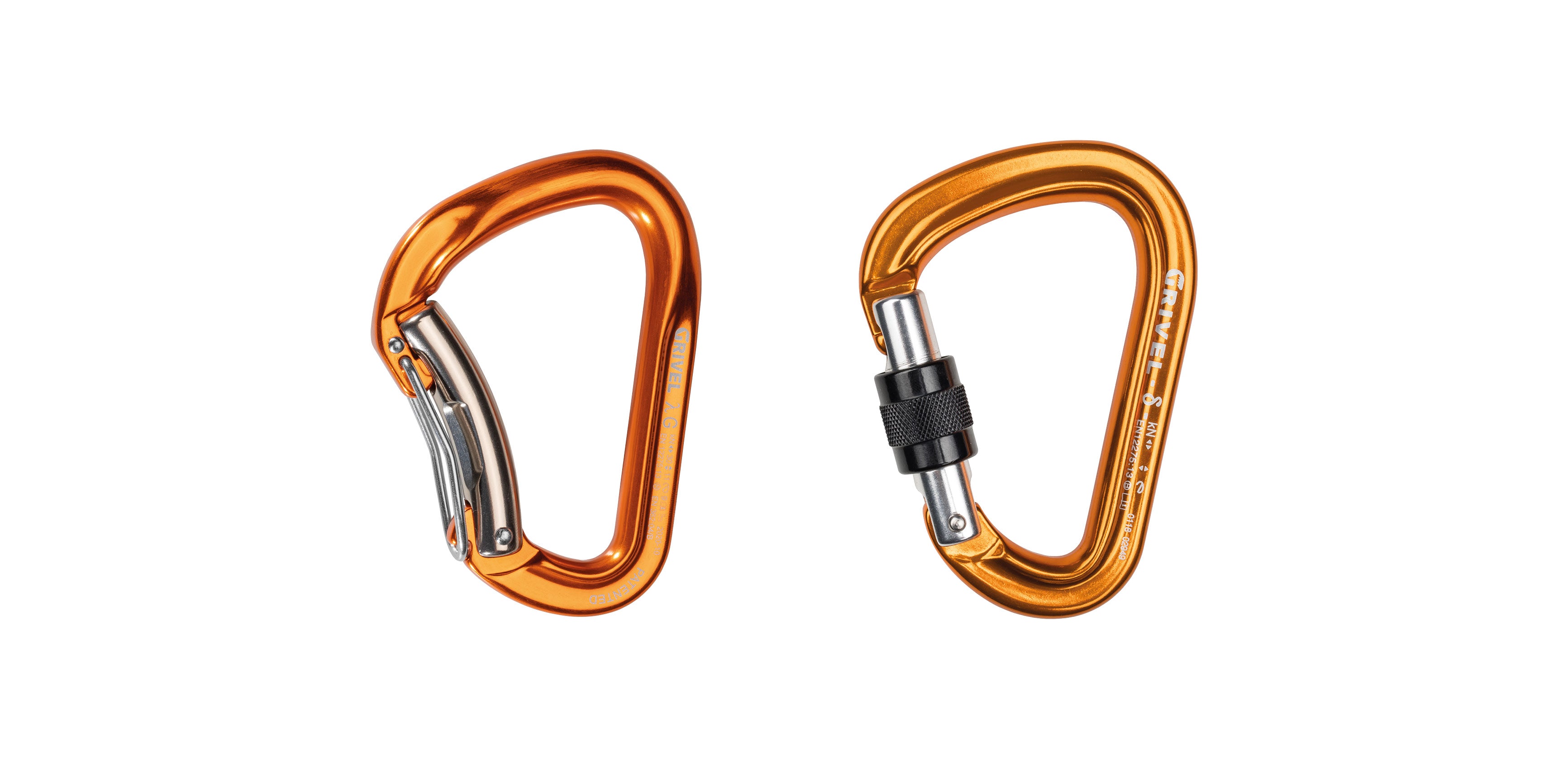 Wide asymmetric carabiners