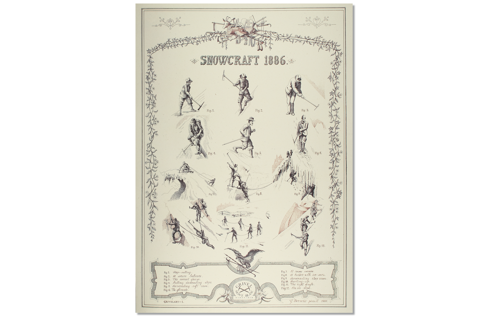 Lithographic print: Snowcraft 1886